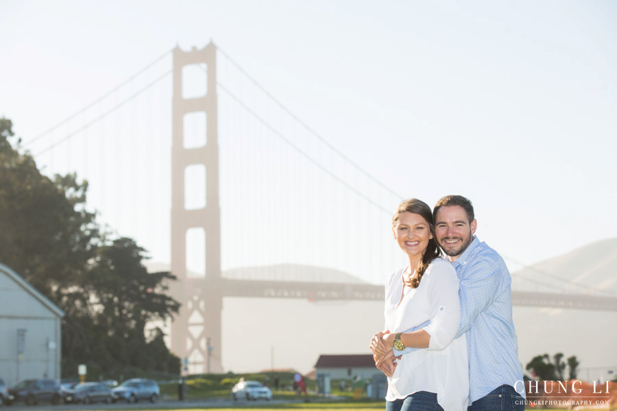 san francisco golden gate bridge crissy field engagement wedding photographer