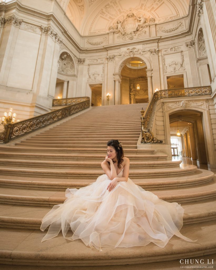 san-francisco-city-hall-prewedding-wedding-photographer